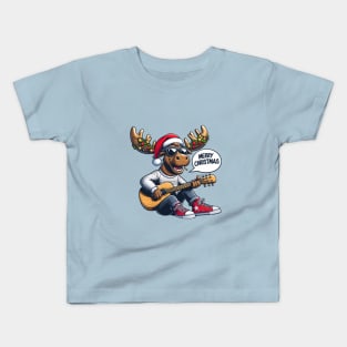 Merry Christmoose Moose Christmas 2024 Kids T-Shirt